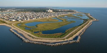 Coastal community implementing climate resilience projects with federal grant funding